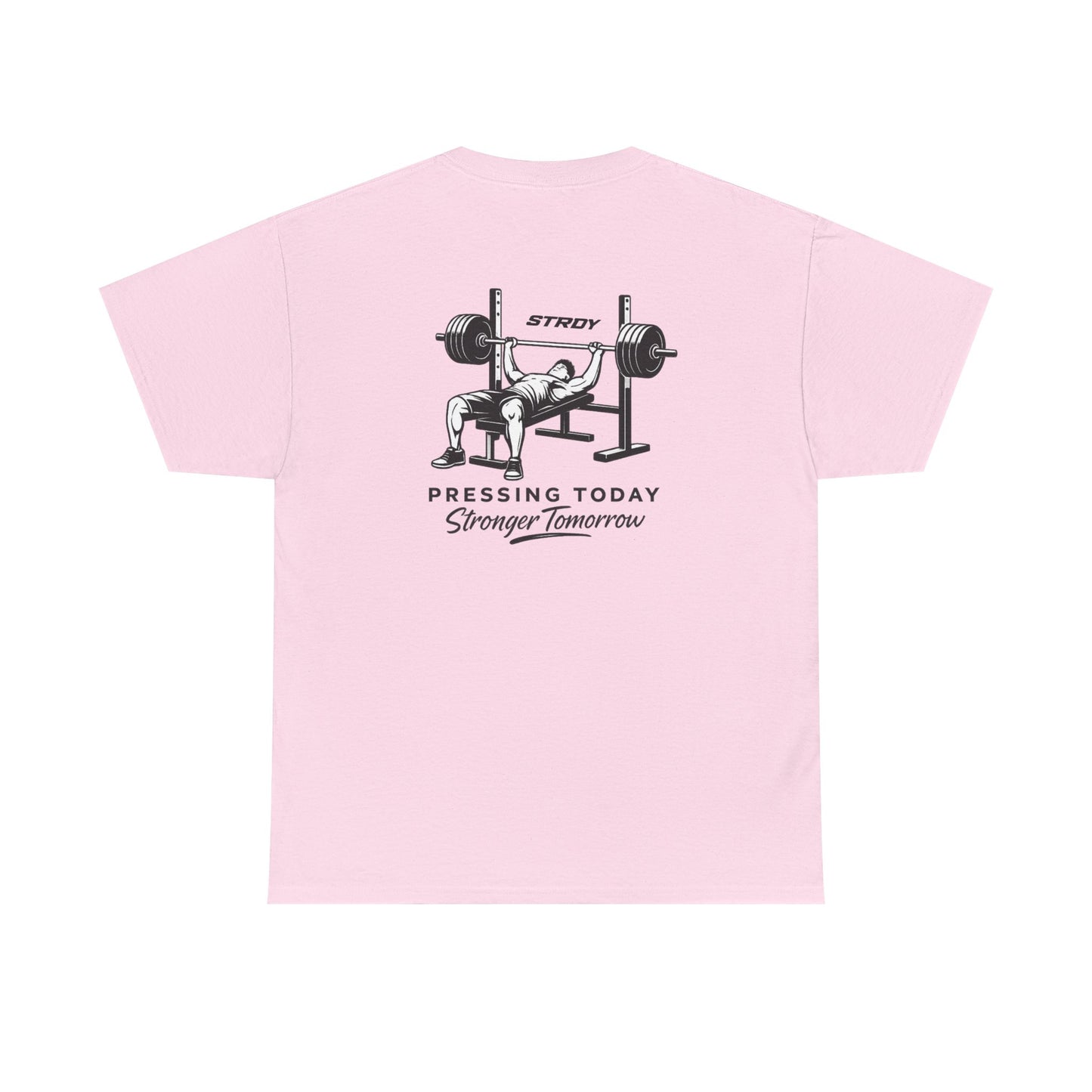 STRDY. “Pressing Today Stronger” Tomorrow graphic T-shirt