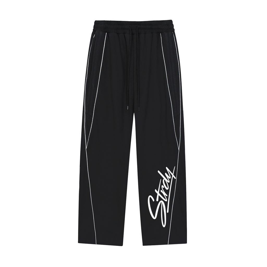 STRDY Signature Reflection Striped Straight-Leg Sweatpants