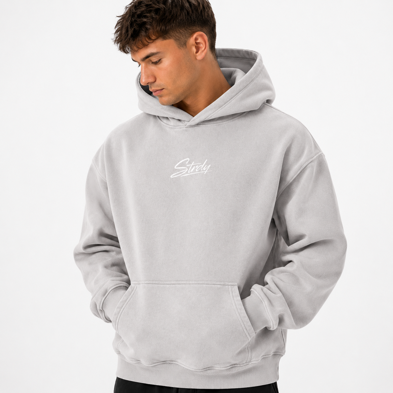 STRDY signature snow washed hoodie