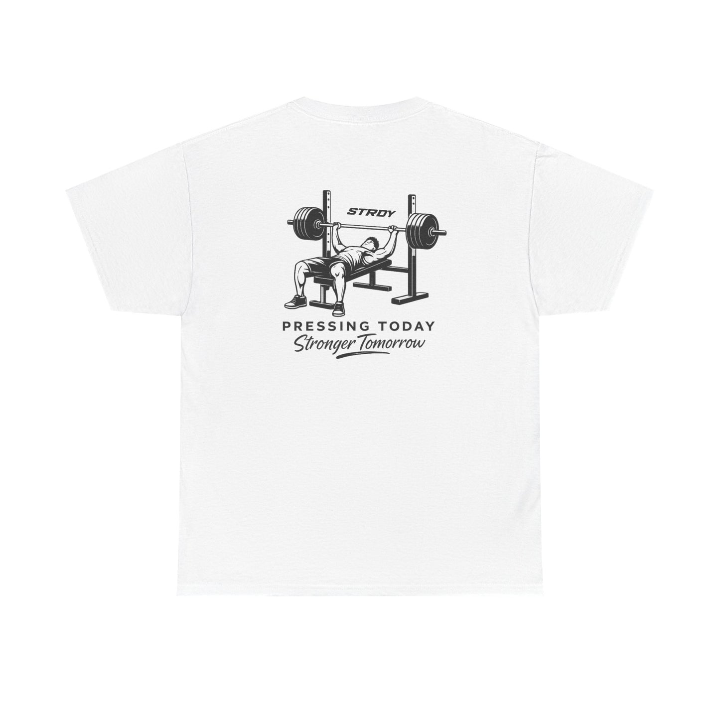 STRDY. “Pressing Today Stronger” Tomorrow graphic T-shirt