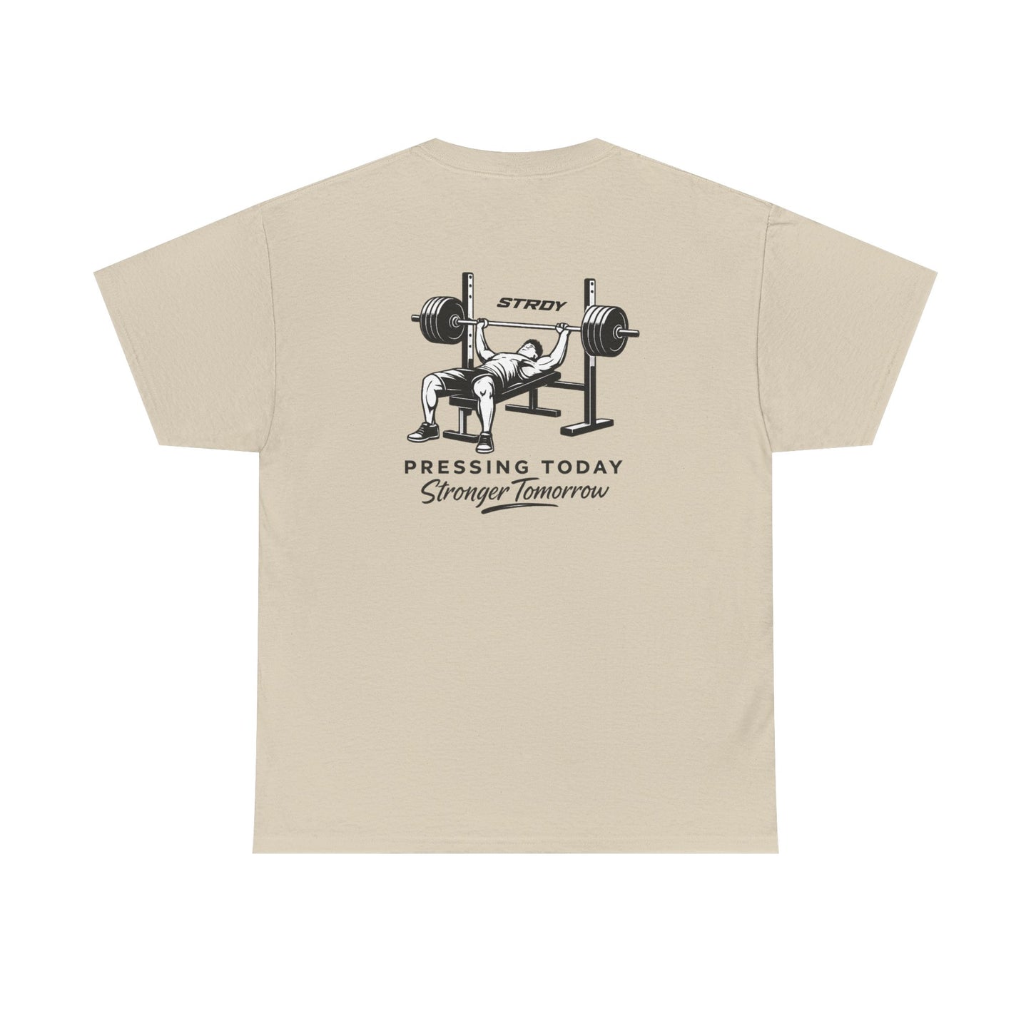 STRDY. “Pressing Today Stronger” Tomorrow graphic T-shirt