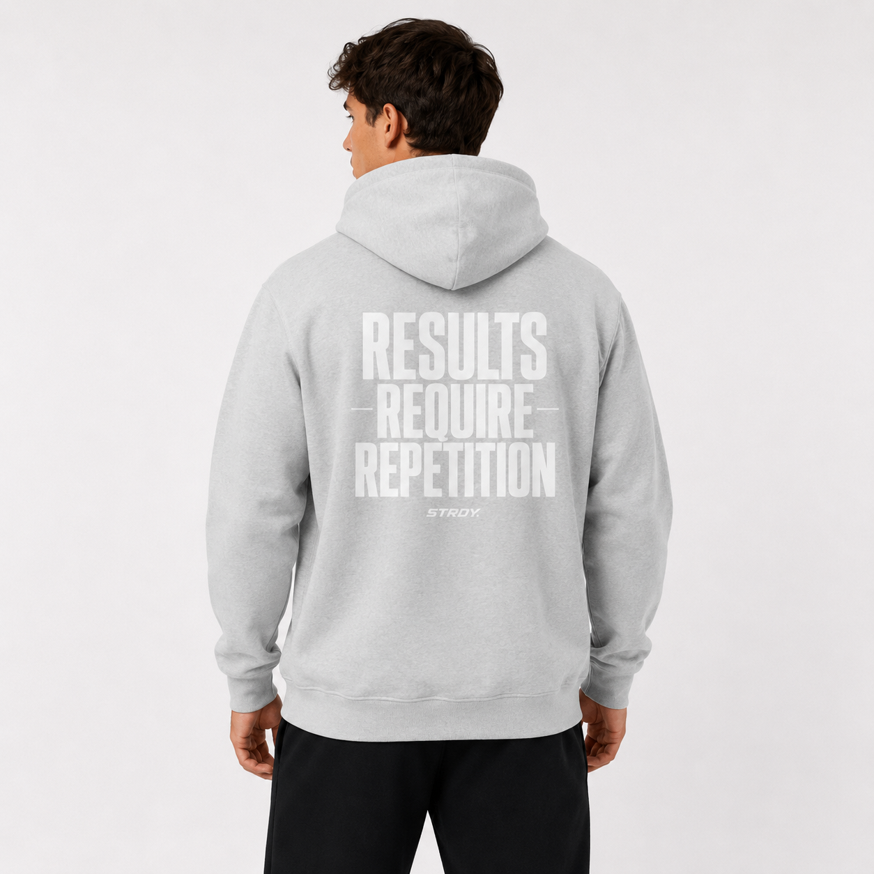 STRDY. “ Results Require Repitition” graphic Hoodie