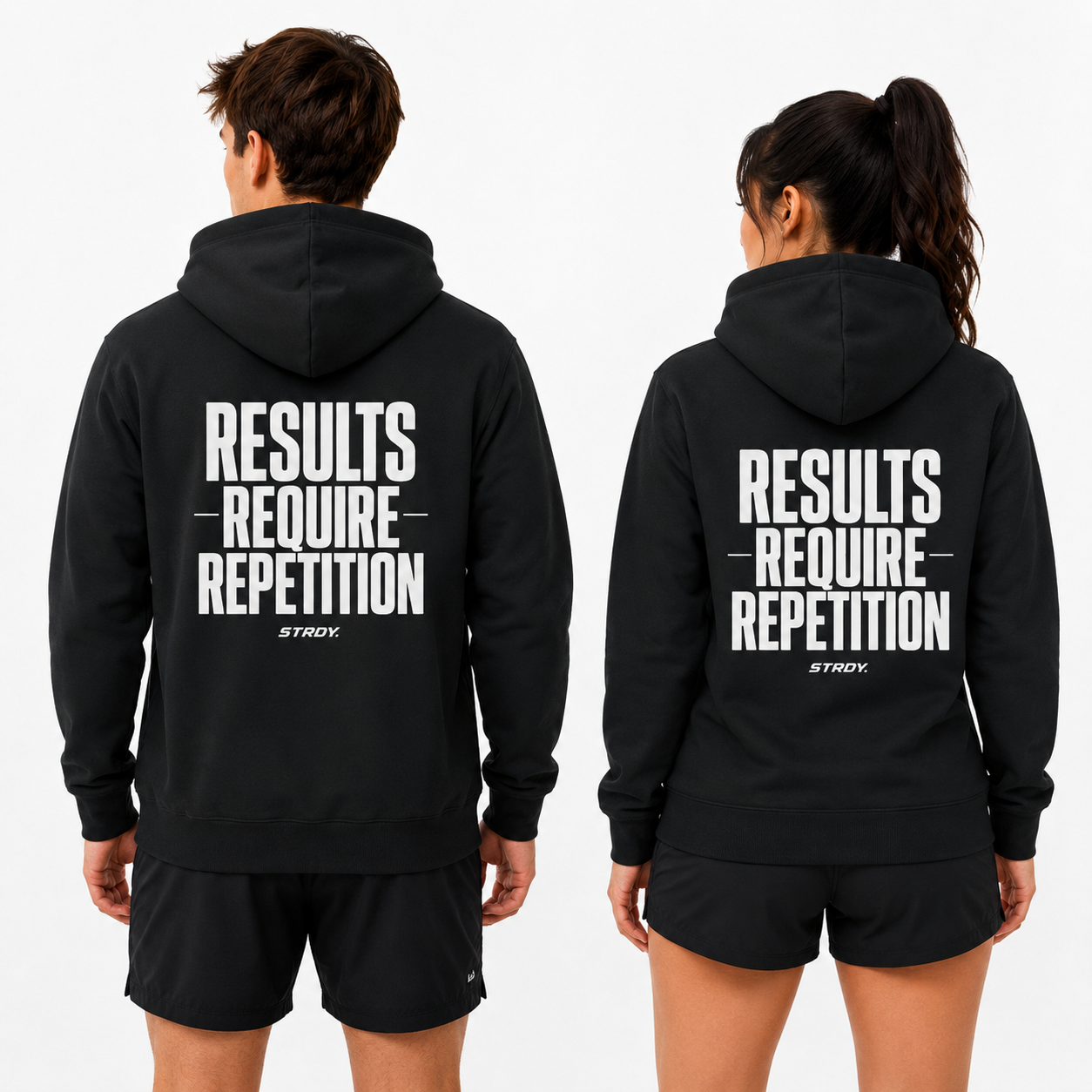 STRDY. “ Results Require Repitition” graphic Hoodie