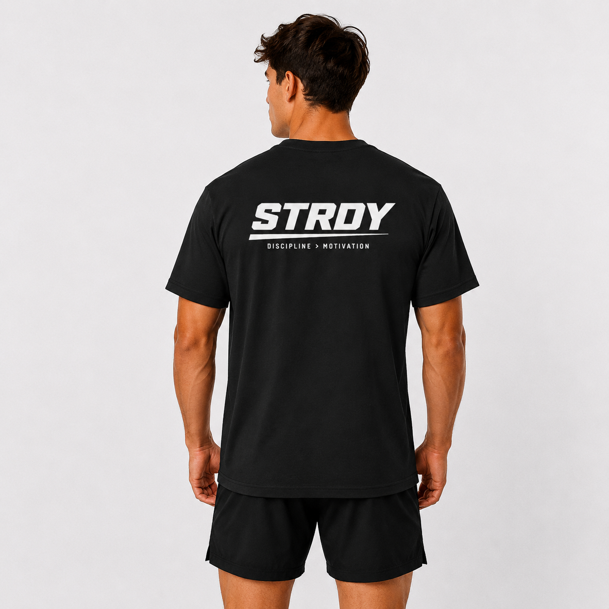 STRDY. “Discipline>Motivation” Graphic T-shirt