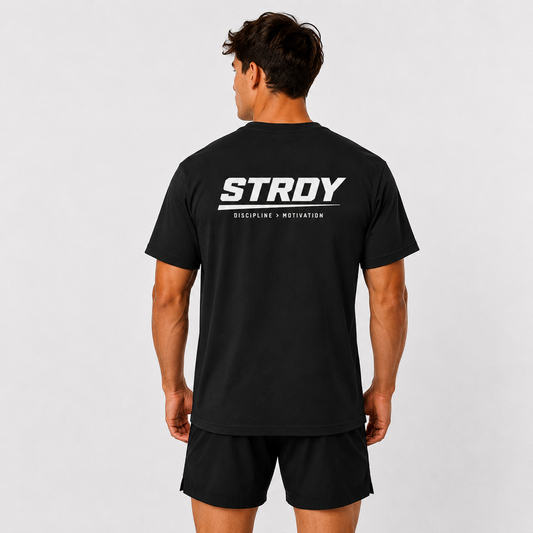 STRDY. “Discipline>Motivation” Graphic T-shirt