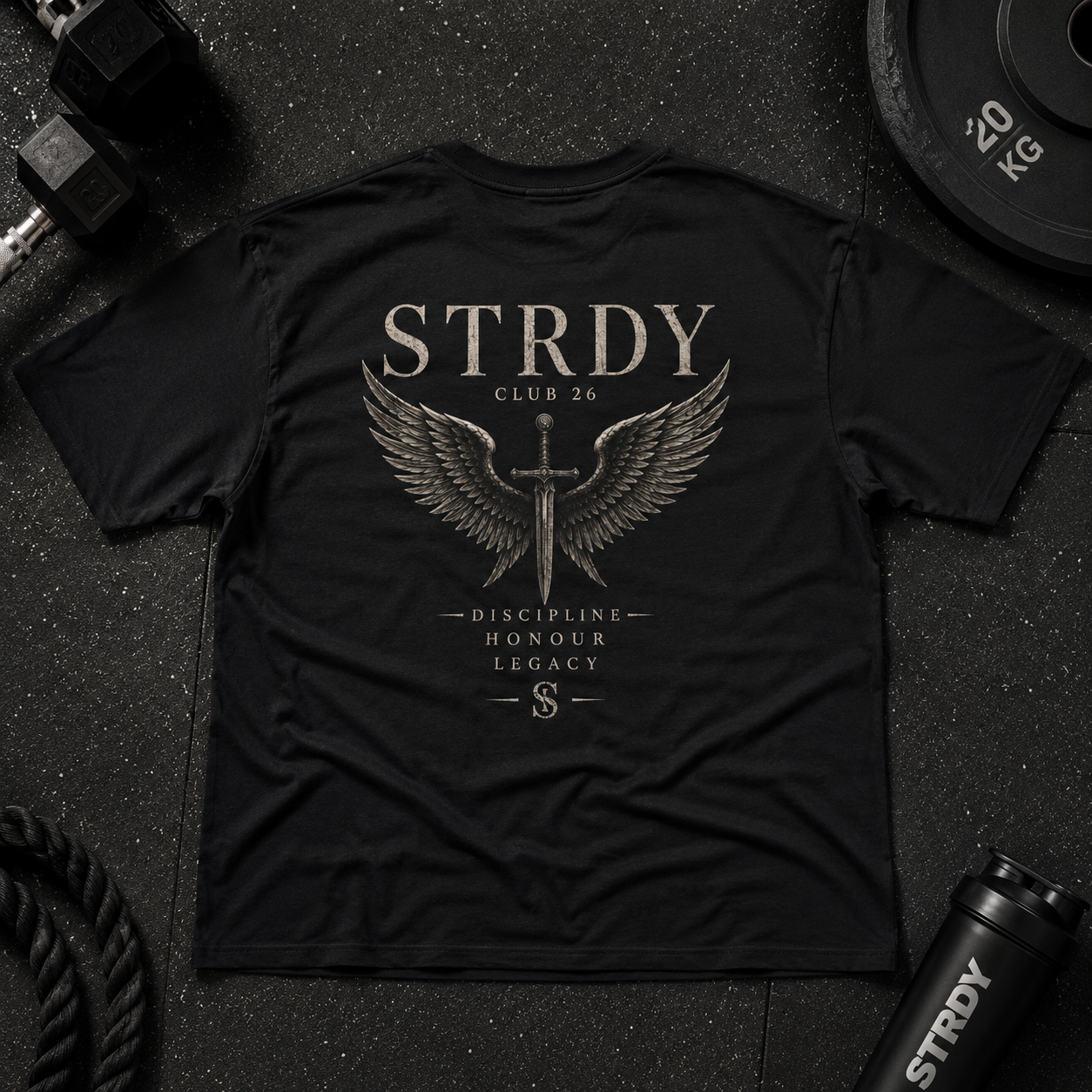 CLUB 26 “discipline,Honour,Legacy” Graphic T-shirt