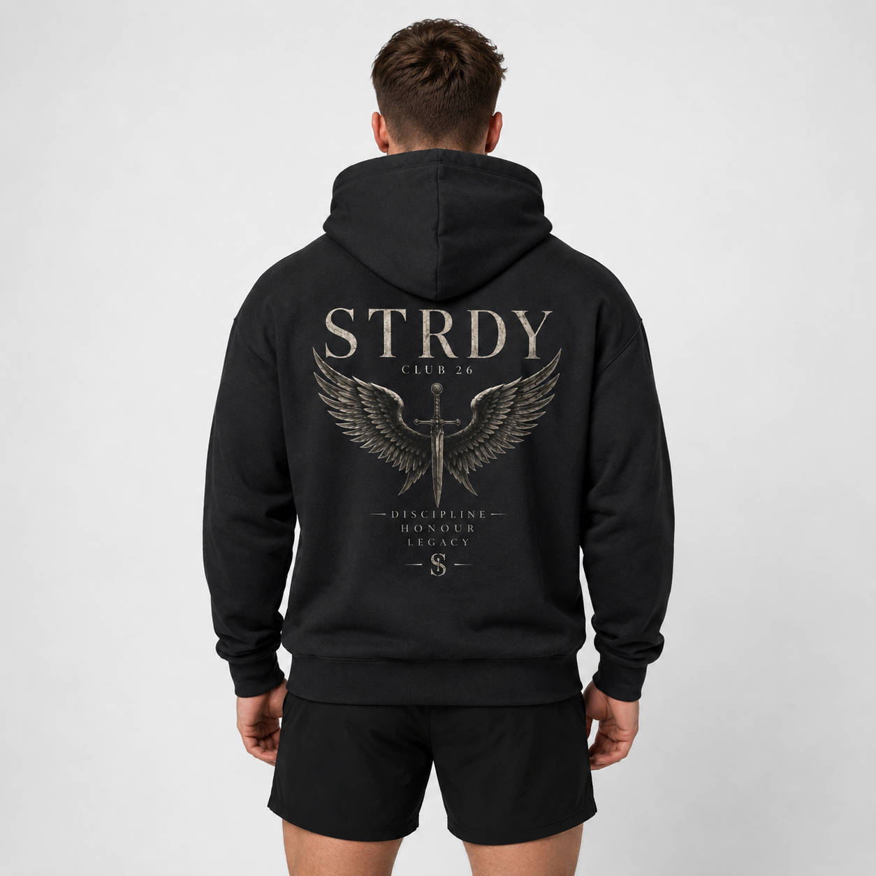 CLUB 26 “Discipline,honour,legacy” Back graphic Hoodie